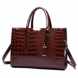 Woman Crocodile Leather Hand Bag Shoulder on The Go